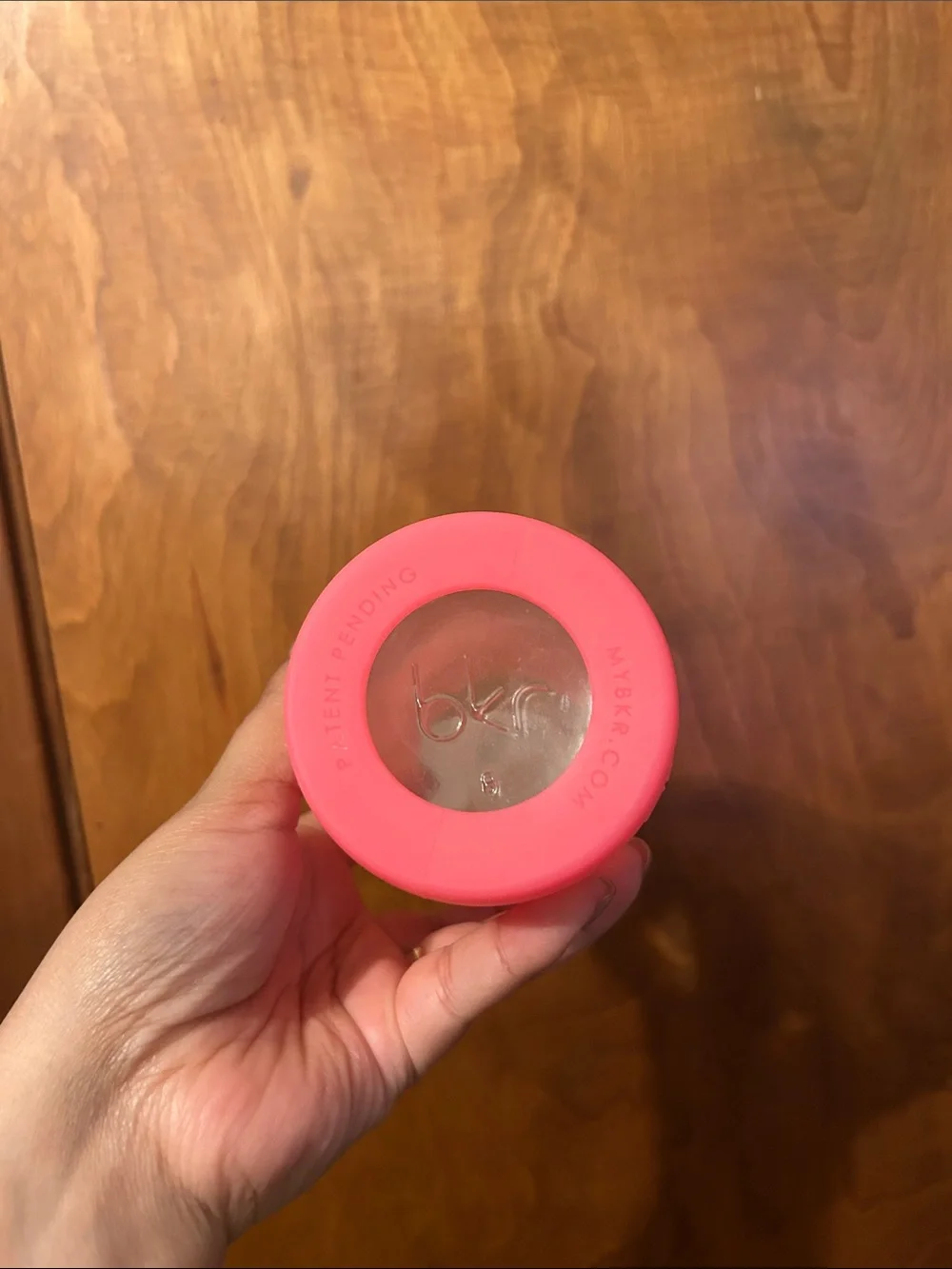 bkr Pink Silicone Body Bottle with Frosted Cap